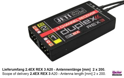 DUPLEX 2.4EX Empf�nger REX 3 A20