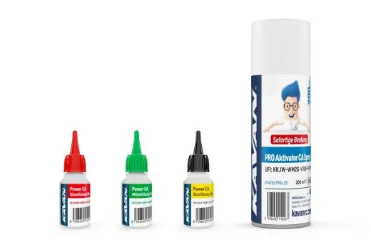 1x Aktivator 3x Sekundenkleber