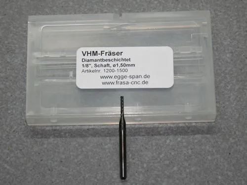 VHM Fr�ser 1,50mm diamantv. diamantbe. CFK, GFK