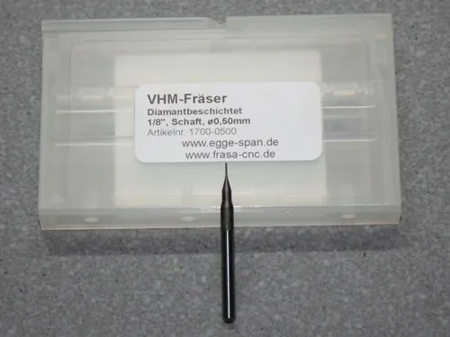 VHM Fr�ser 0,5mm spiralverz. diamantbe. CFK, GFK