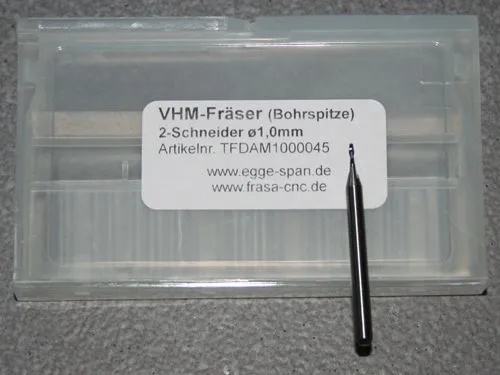 VHM-Fr�ser 2-Schneider - ALU - Bohrsp. � 1.00mm