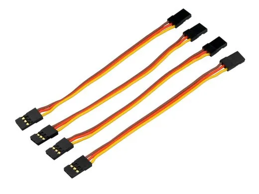 YUKI MODEL Servo Patch Kabel Goldkontakt UNI Buchse 10cm 4 St�ck