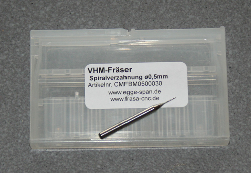 VHM-Frser mit Spiralverzahnung  0.50mm
