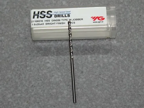 HSS, Spiralbohrer D=1,60 (Kernloch M2) f�r Aluminium