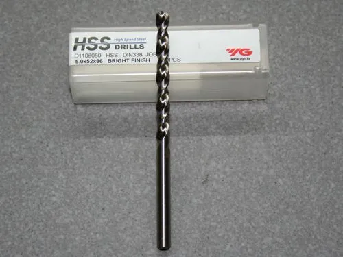 HSS, Spiralbohrer D=5,00 (Kernloch M6) f�r Aluminium