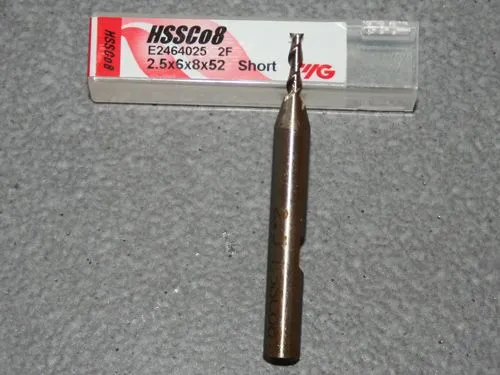 HSSE-CO8, 2 Schneiden 42� Rechtsspirale kurz 2.50mm, unbeschichtet