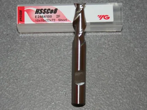 HSSE-CO8, 2 Schneiden 42� Rechtsspirale kurz 10.00mm, unbeschichtet