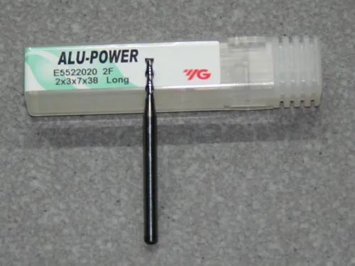 Alu-Power VHM 2-Schneider Alu, 2.00mm, RSP 45�, Stirnschn.