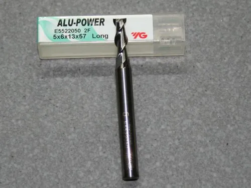 Alu-Power VHM 2-Schneider Alu, 5.00mm, RSP 45�, Stirnschn.