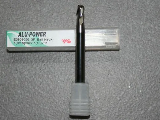 Alu-Power 3-Schneider Stirnradius D=5,0 mm mit abgesetztem Schaftteil