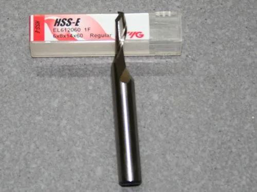 Einzahnfr�ser � 6.00mm f�r Aluminium, unbesch.
