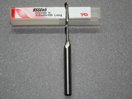 Einzahnfr�ser � 5.00mm f�r Aluminium, Schneidenl�nge 40 mm