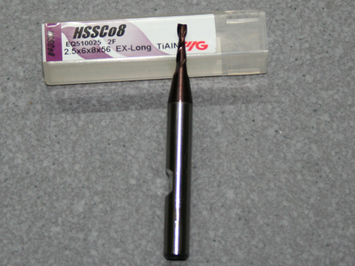 HSSE-CO8-TiAIN Frser 2Z, 2.50mm, extra lang.