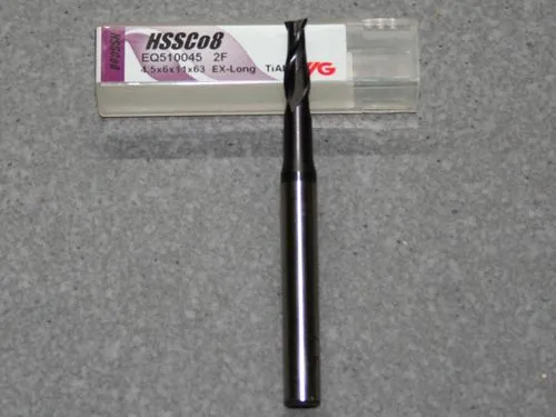 HSSE-CO8-TiAIN Fr�ser 2Z, 4.50mm, extra lang.