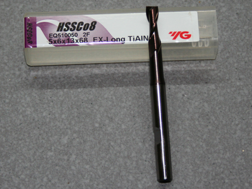 HSSE-CO8-TiAIN Frser 2Z, 5.00mm, extra lang.