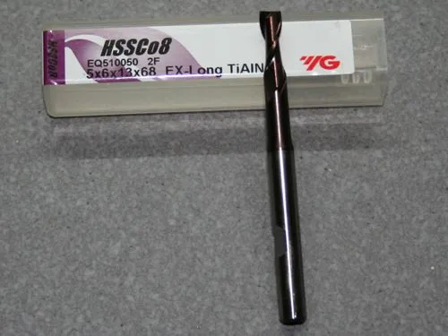 HSSE-CO8-TiAIN Fr�ser 2Z, 5.00mm, extra lang.