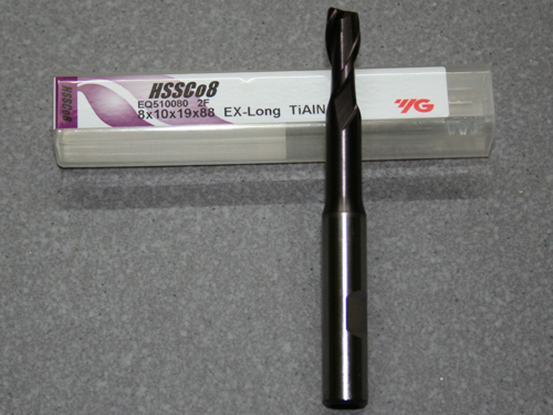 HSSE-CO8-TiAIN Frser 2Z, 8.00mm, extra lang.