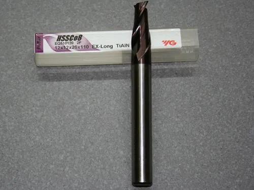 HSSE-CO8-TiAIN Fr�ser 2Z, 12.00mm, extra lang.