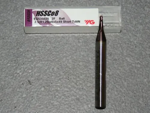 Radiusfr�ser � 2.50mm R=1.25mm, 6mm Schaft, TiAIN