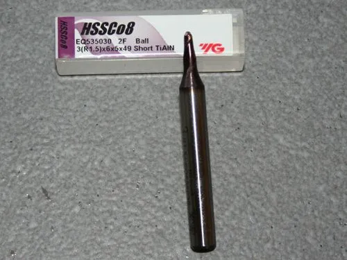 Radiusfr�ser � 3.00mm R=1.50mm, 6mm Schaft, TiAIN
