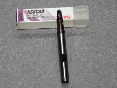 HSSE-CO8-TiAIN Fr�ser 2Z, 5.00mm