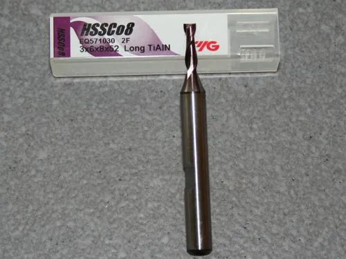 Nutenfr�ser, lang, � 3.00mm, TiAIN beschichtet