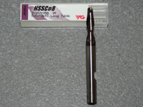Nutenfr�ser, lang, � 5.00mm, TiAIN beschichtet