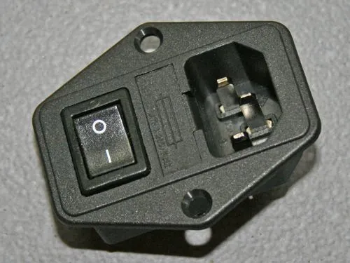 Kaltger�testecker Einbau mit Sicherung & Schalter (Sicherung nicht enthalten)