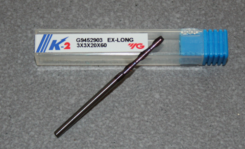 VHM-Frser  3.00mm, K-2, extra lang 60mm