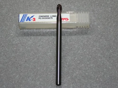 VHM 2-Schneider mit Stirnradius � 5.00mm Lange Ausf�hrung 75mm