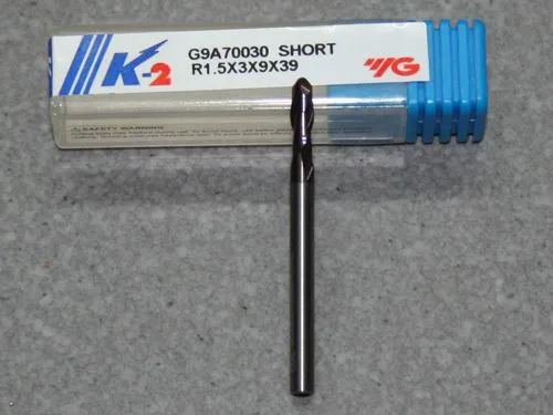 VHM 2-Schneider mit Stirnradius � 3.00mm, K-2 beschichtet kurz