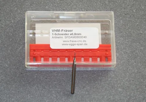 VHM-Fr�ser 1-Schneider 0,80mm