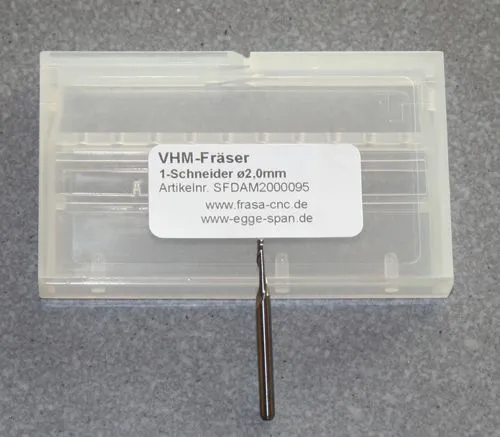 VHM-Fr�ser 1-Schneider 2,00mm