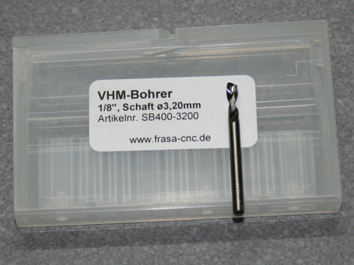 VHM-Bohrer mit 1/8 Schaft Ø 3.20mm