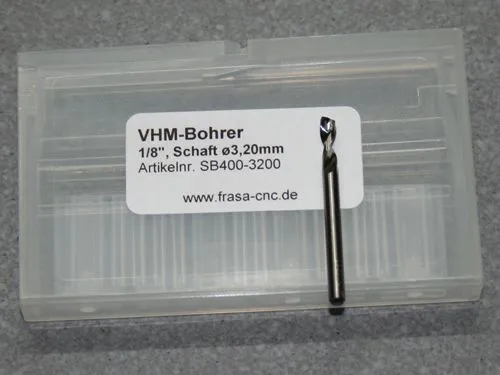 VHM-Bohrer mit 1/8 Schaft � 3.20mm