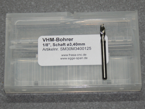 VHM-Bohrer mit 1/8 Schaft  3.40mm