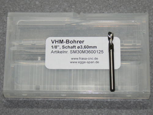VHM-Bohrer mit 1/8 Schaft Ø 3.60mm