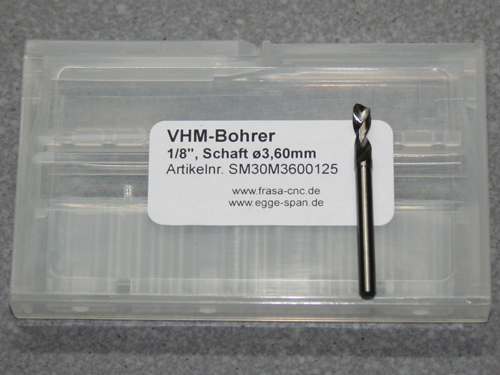 VHM-Bohrer mit 1/8 Schaft  3.60mm