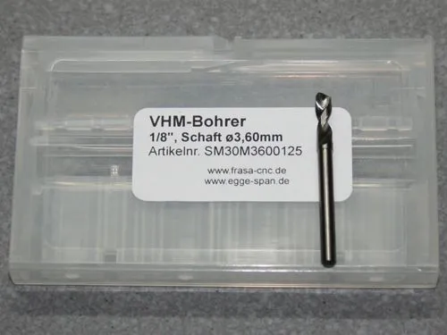 VHM-Bohrer mit 1/8 Schaft � 3.60mm