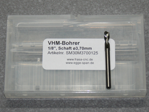 VHM-Bohrer mit 1/8 Schaft  3.70mm