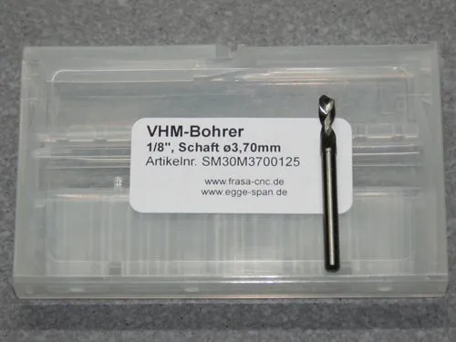 VHM-Bohrer mit 1/8 Schaft � 3.70mm