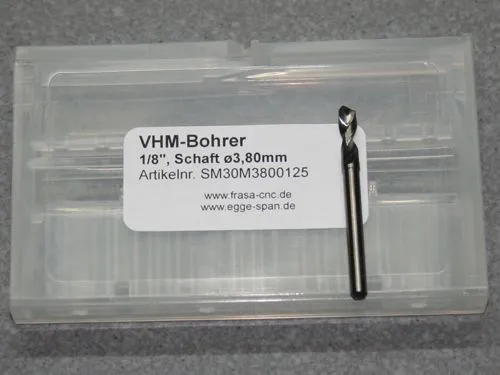 VHM-Bohrer mit 1/8 Schaft � 3.80mm