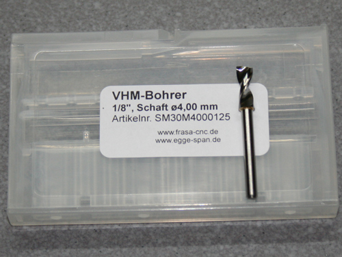 VHM-Bohrer mit 1/8 Schaft  4.00mm