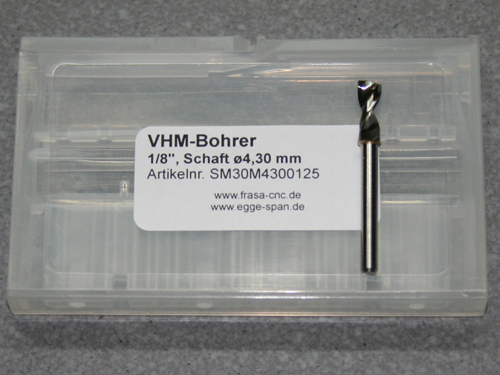 VHM-Bohrer mit 1/8 Schaft Ø 4.30mm