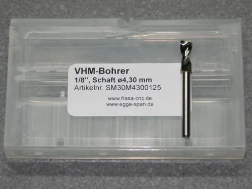 VHM-Bohrer mit 1/8 Schaft � 4.30mm