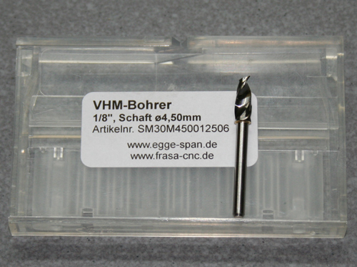VHM-Bohrer mit 1/8 Schaft Ø 4.50mm
