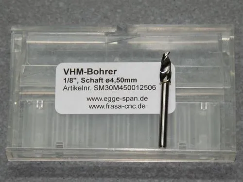 VHM-Bohrer mit 1/8 Schaft � 4.50mm