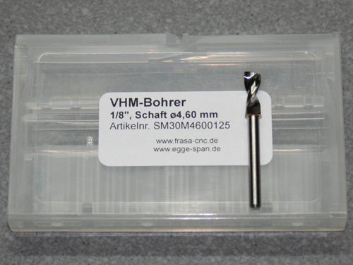 VHM-Bohrer mit 1/8 Schaft Ø 4.60mm