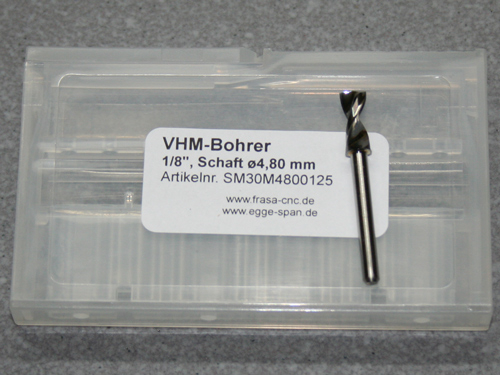 VHM-Bohrer mit 1/8 Schaft  4.80mm
