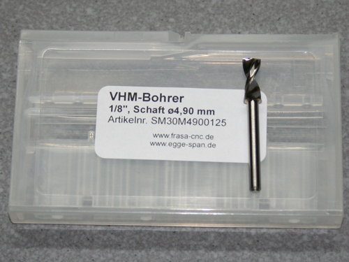 VHM-Bohrer mit 1/8 Schaft  4.90mm